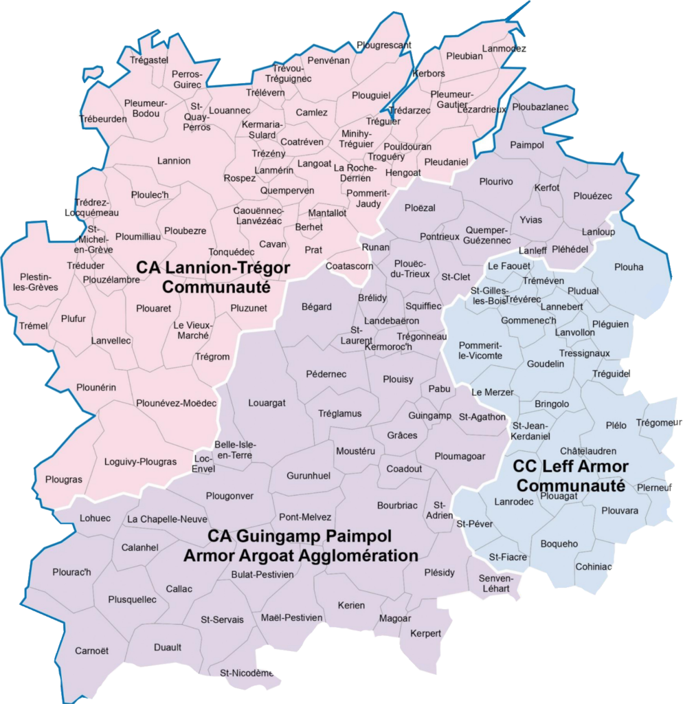 Carte du territoire de l'association
